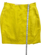 BYBLOS LINEN MINI SKIRT VINTAGE NO LOGO YELLOW WOMEN'S S
