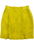BYBLOS LINEN MINI SKIRT VINTAGE NO LOGO YELLOW WOMEN'S S