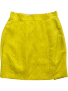 BYBLOS LINEN MINI SKIRT VINTAGE NO LOGO YELLOW WOMEN'S S