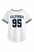 CALIFORNIA GEAR BASEBALL JERSEY COLLEGIATE WHITE ΑΝΤΡΙΚΟ PRE OWNED L