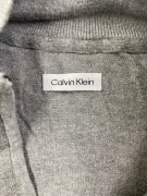 Calvin Klein Γκρι Πλεκτή Μπλούζα με Μισό Φερμουάρ Ανδρική XXXL