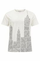 CALVIN KLEIN GRAPHIC TEE WHITE UNISEX PRE OWNED M