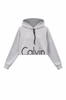 CALVIN KLEIN HOODIE STREETWEAR ΓΚΡΙ ΓΥΝΑΙΚΕΙΟ PRE OWNED XS