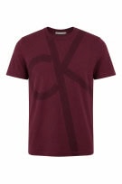CALVIN KLEIN JEANS T SHIRT GRAPHIC MINIMAL BORDEAUX UOMO PRE OWNED L