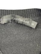 Calvin Klein Jeans Πλεκτή Μπλούζα V-Neck Μαύρη Unisex S