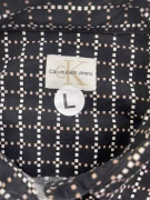 CALVIN KLEIN JEANS ΠΟΥΚΑΜΙΣΟ VINTAGE ΜΕ ΓΕΩΜΕΤΡΙΚΟ ΜΟΤΙΒΟ ΜΑΥΡΟ ΑΝΔΡΙΚΟ L