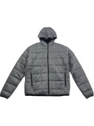 Calvin Klein Μπουφάν Puffer Hooded Logo Γκρι Ανδρικό