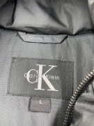 Calvin Klein Μπουφάν Puffer Parka Casual Λογότυπο Μαύρο/Σκούρο Γκρι Ανδρικό XL