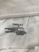CALVIN KLEIN Pantaloni jogger della tuta con logo ricamato off-white da uomo XL