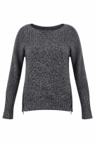 CALVIN KLEIN 90s KNIT SWEATER MINIMAL GREY WOMEN PRE OWNED S