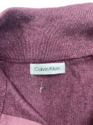Calvin Klein Πλεκτή Μπλούζα Μπορντό με Μισό Φερμουάρ Ανδρική XXL