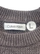 CALVIN KLEIN MAGLIONE IN MAGLIA MINIMAL GRIGIO ANTRACITE UOMO PRE OWNED L