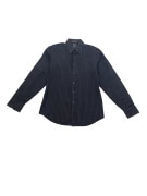 CALVIN KLEIN SHIRT SLIM FIT STRIPED BLACK MEN'S L