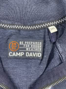 Camp David Φούτερ Half-Zip Casual Logo Μπλε Ανδρικό 3XL