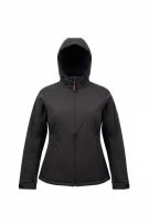 CANADIAN PEAK SOFTSHELL JACKET MINIMAL BLACK WOMEN PRE OWNED M