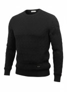 Caporiccio Πλεκτό Πουλόβερ Cable Knit Μαύρο Ανδρικό L