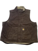 2005 CARHARTT WORKWEAR VEST BROWN MENS PRE OWNED 2XL