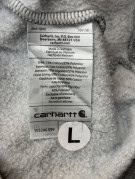 CARHARTT FELPA CON CAPPUCCIO MEZZA ZIP WORKWEAR GRIGIO UOMO PRE OWNED L