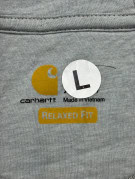 CARHARTT FELPA CON CAPPUCCIO MEZZA ZIP WORKWEAR GRIGIO UOMO PRE OWNED L