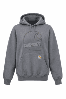 CARHARTT HOODIE OVERSIZED GREY UNISEX PRE OWNED S