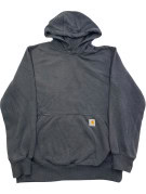 CARHARTT FELPA CON CAPPUCCIO WORKWEAR NERO SBIADITO UOMO PRE OWNED M
