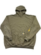 CARHARTT FELPA CON CAPPUCCIO WORKWEAR OLIVE UOMO PRE OWNED XL