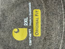 CARHARTT LONG SLEEVE TEE MINIMAL BROWN MEN PRE OWNED 2XL
