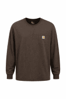 CARHARTT LONG SLEEVE TEE MINIMAL BROWN MEN PRE OWNED 2XL