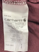 CARHARTT LONGSLEEVE T SHIRT WORKWEAR BURGUNDY ΑΝΤΡΙΚΟ PRE OWNED M