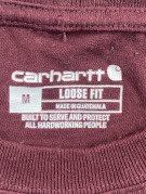 CARHARTT LONGSLEEVE T SHIRT WORKWEAR BURGUNDY ΑΝΤΡΙΚΟ PRE OWNED M