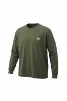CARHARTT LONG SLEEVE TEE WORKWEAR OLIVE MENS PRE OWNED XXL