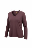 Carhartt Μακρυμάνικο T-Shirt V-Neck Μπορντό Relaxed Fit