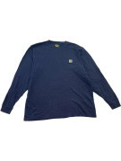 CARHARTT T SHIRT A MANICHE LUNGHE WORKWEAR NAVY UOMO PRE OWNED XXL
