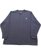 CARHARTT ΜΠΛΟΥΖΑ ΜΑΚΡΥΜΑΝΙΚΗ HENLEY ΜΠΛΕ ΑΝΤΡΙΚΟ 2XL pre-owned