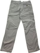 CARHARTT WORKWEAR PANTS STONE GREY MENS PRE OWNED L