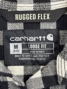 CARHARTT SHIRT WORKWEAR BLACK WHITE MENS PRE OWNED M
