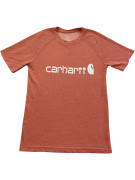 Carhartt T-Shirt Logo Print Πορτοκαλί Unisex S