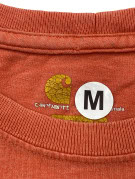 CARHARTT T SHIRT CON TASCA WORKWEAR ARANCIO RUGGINE UOMO PRE OWNED L