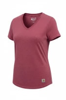 Carhartt T-Shirt Relaxed Fit Burgundy Women M