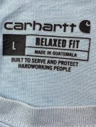 CARHARTT T SHIRT SPELL OUT LIGHT BLUE MEN PRE OWNED L