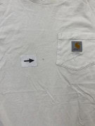 CARHARTT WIP POCKET T SHIRT MINIMAL OFF WHITE MENS PRE OWNED S