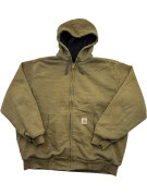 CARHARTT ZIP HOODIE WORKWEAR OLIVE MENS PRE OWNED L