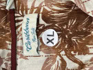 CARIBBEAN HAWAIIAN SHIRT FLORAL BEIGE BROWN MENS PRE OWNED XL