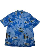CARIBBEAN JOE CAMICIA RELAXED BLU UOMO PRE OWNED M