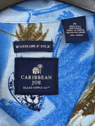 CARIBBEAN JOE CAMICIA RELAXED BLU UOMO PRE OWNED M