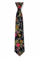CARLO PIGNATELLI FOR INTHEMA ΓΡΑΒΑΤΑ FLORAL ΜΑΥΡΟ ΑΝΤΡΙΚΟ PRE OWNED
