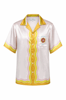 CASABLANCA SET RETRO SHIRT SHORTS PINK MEN PRE OWNED XL