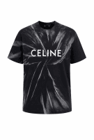 CELINE GRAPHIC TEE BLACK MENS PRE OWNED L