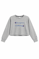 CHAMPION CROP CREWNECK MINIMAL GRIGIO DONNA PRE OWNED XL