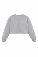 CHAMPION CROP CREWNECK MINIMAL GRIGIO DONNA PRE OWNED XL